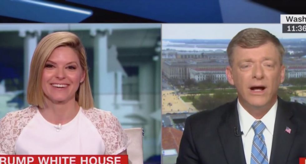CNN's Kate Bolduan laughs in Trump official’s face after he pretends president didn't 'hang Betsy DeVos out to dry'