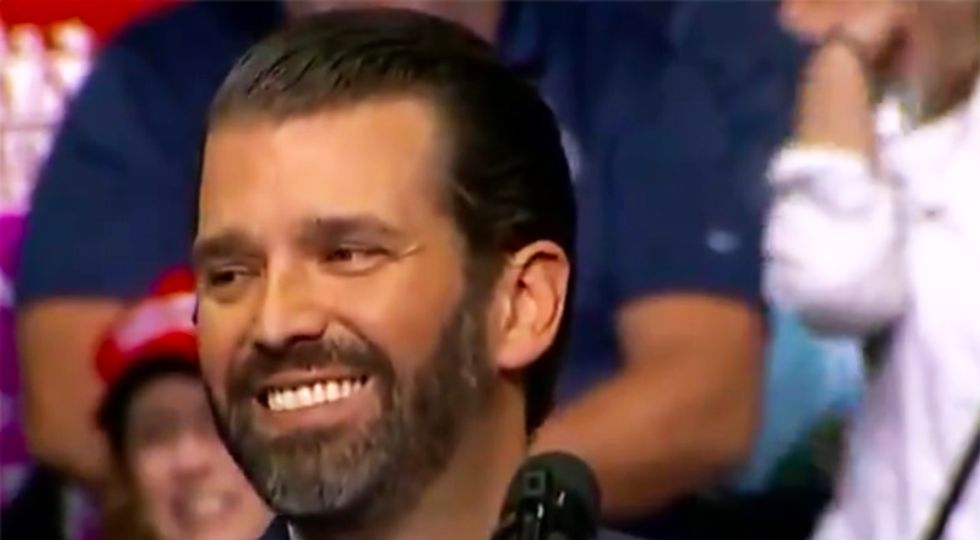Trump Jr and an army of suspicious social media accounts target Kamala Harris with a racist smear