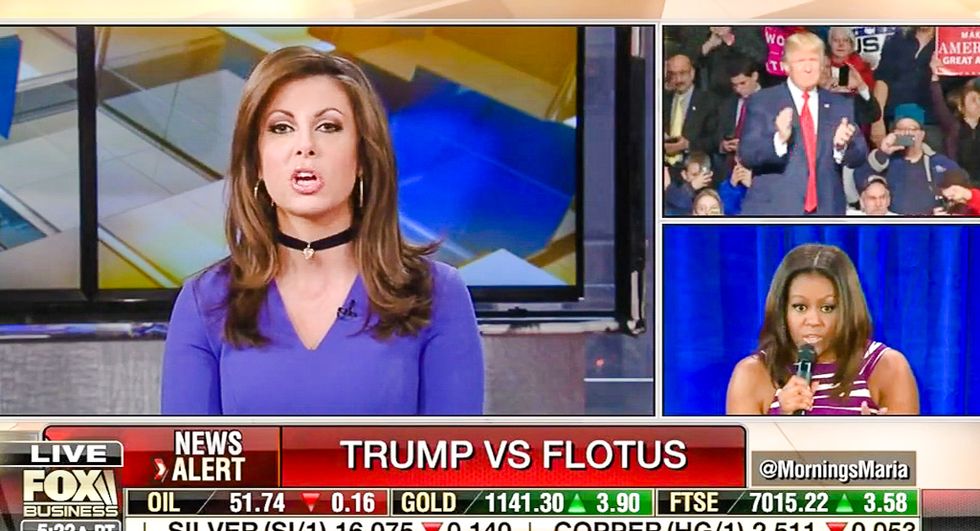 Fox pundit orders Michelle Obama to shush about Trump: 'Just smile and be helpful to Melania'