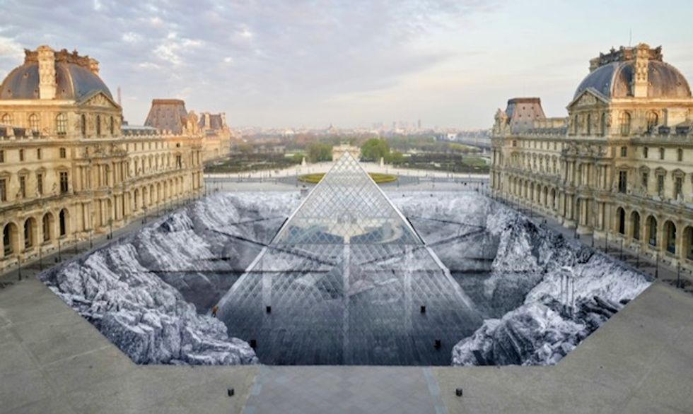 Success shreds JR's Louvre illusion