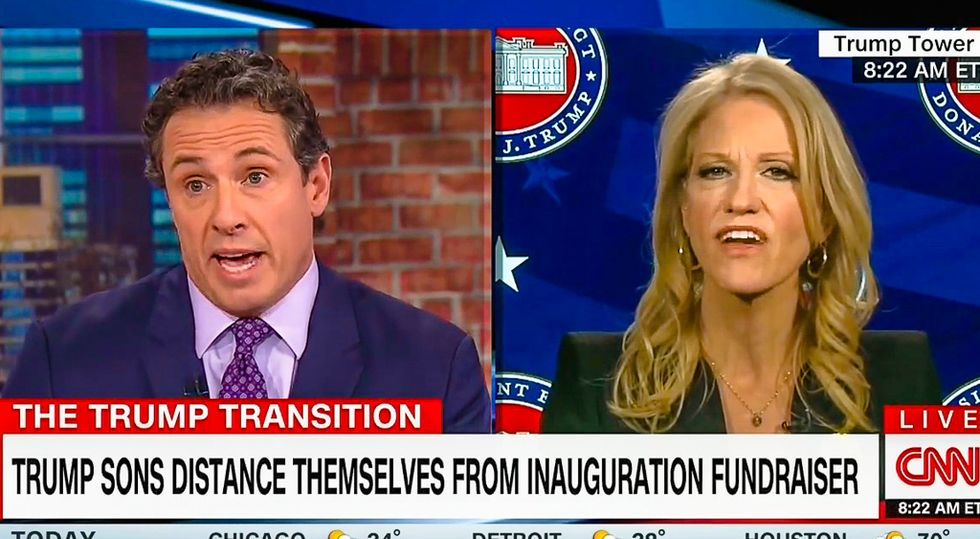 'It's paying money to get to power': Chris Cuomo destroys Conway for hypocrisy on Trump charities