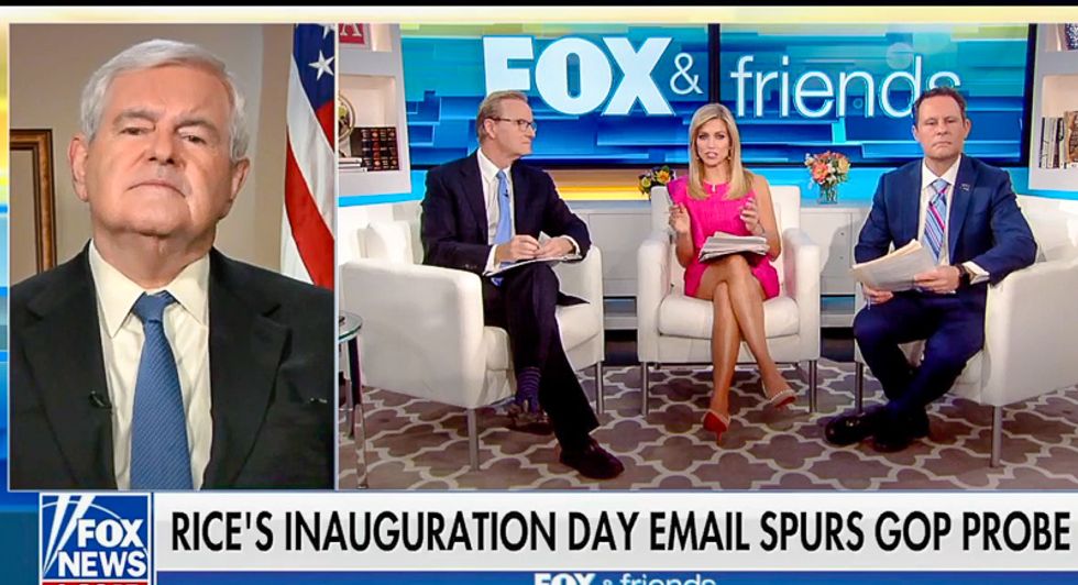 Newt Gingrich gobsmacks Fox & Friends by destroying latest Susan Rice conspiracy theory: 'It's happened to me'
