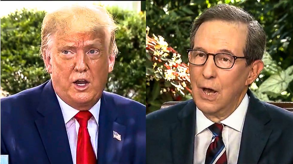 'I'm not a fan of Fox': Trump erupts at Chris Wallace as he does his 92nd interview on the network