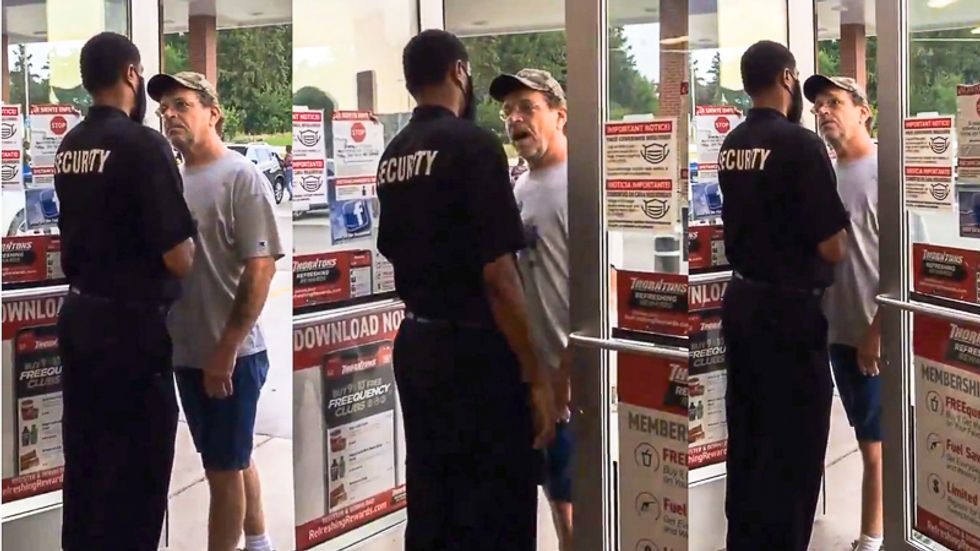 'You aren't nobody': White man refusing to wear mask berates Black security guard