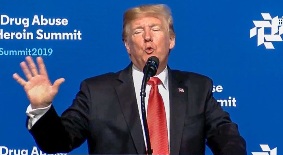 Trump goes off script at opioid summit: 'I know about rigging the system because I had the system rigged on me'