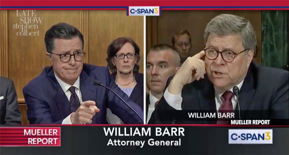 Stephen Colbert grills AG Bill Barr with hilarious questions during parody senate testimony