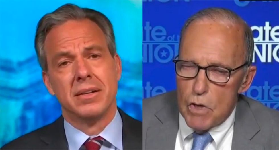 Larry Kudlow dodges Jake Tapper on COVID deaths: ‘Don’t forget there’s a $1,200 check coming'