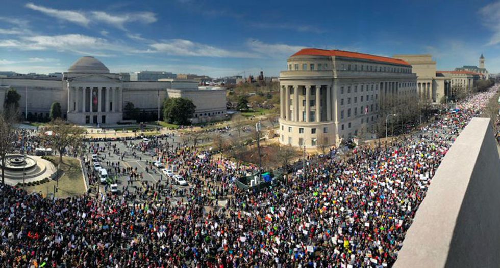 See the massive crowds at #MarchForOurLives all over the world demanding action on guns