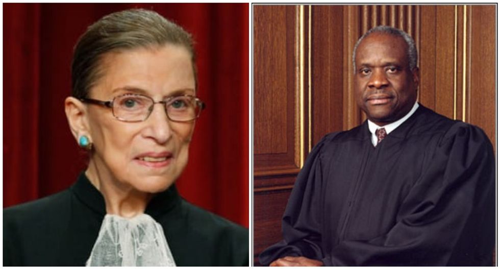 Ruth Bader Ginsburg scorches Clarence Thomas in abortion ruling footnotes