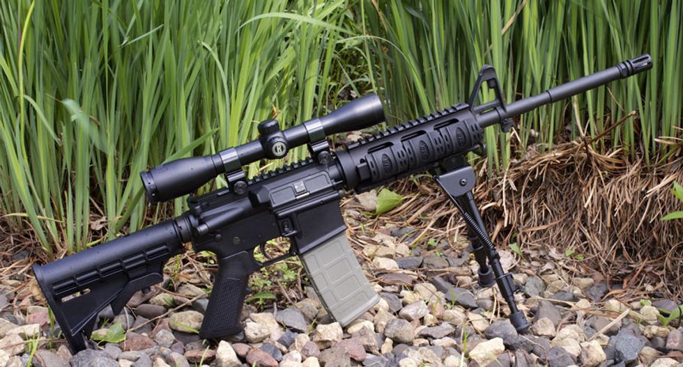 Elementary school cheer squad parents raffling off an AR-15 semi-automatic weapon as a fundraiser