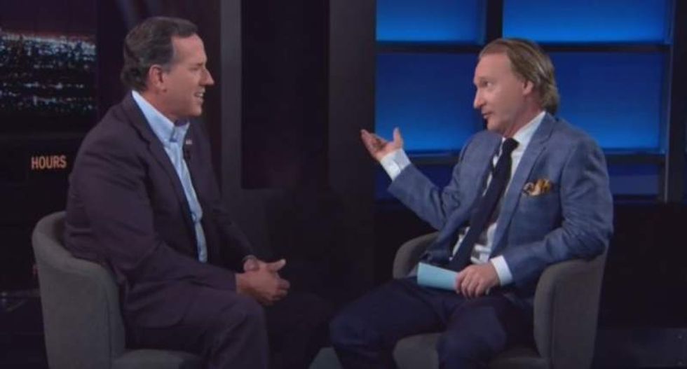 Bill Maher mocks Rick Santorum: How come I'm on the Pope's side on climate change and you're not?