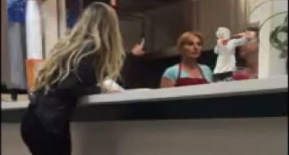 'This is America and you get it right the first time!': Video catches woman's apparent tantrum over kebabs