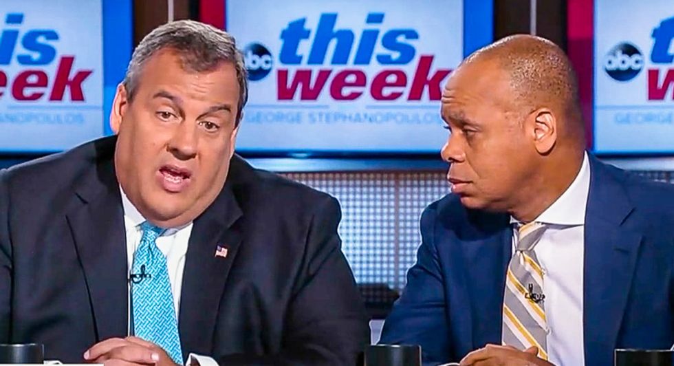Chris Christie goes down in flames spinning Trump's UK trip: Give him credit for 'sitting with the queen'