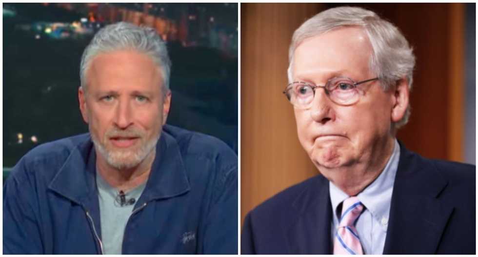 Jon Stewart shames 'turtle' Mitch McConnell for 'slow-walking' 9/11 relief: 'I know your species isn’t known for moving quickly'