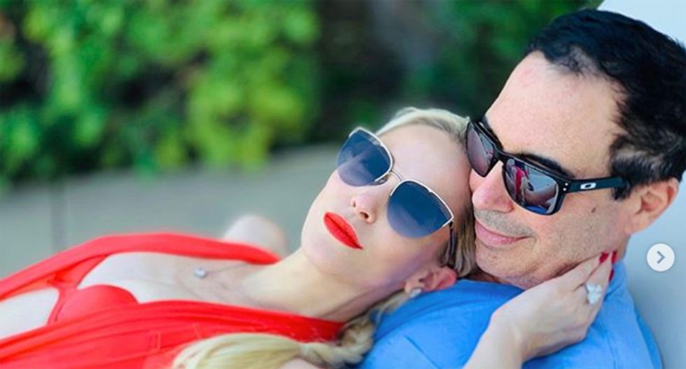 Treasury Secretaryâs Fourth of July picture ridiculed as âRed, Blue and a whole lot of Whitenessâ