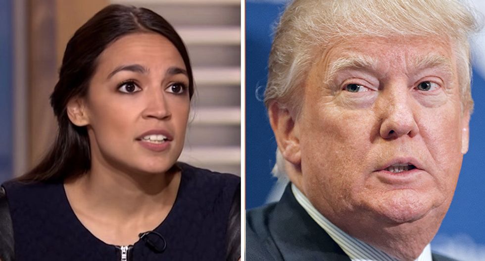 New book depicts Trump acting like a fan-girl about Alexandria Ocasio-Cortes and calling her 'Evita'