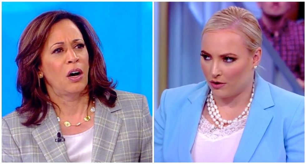 Smile drains from Kamala Harris’ face as Meghan McCain butchers her position on the border — and then she pounces