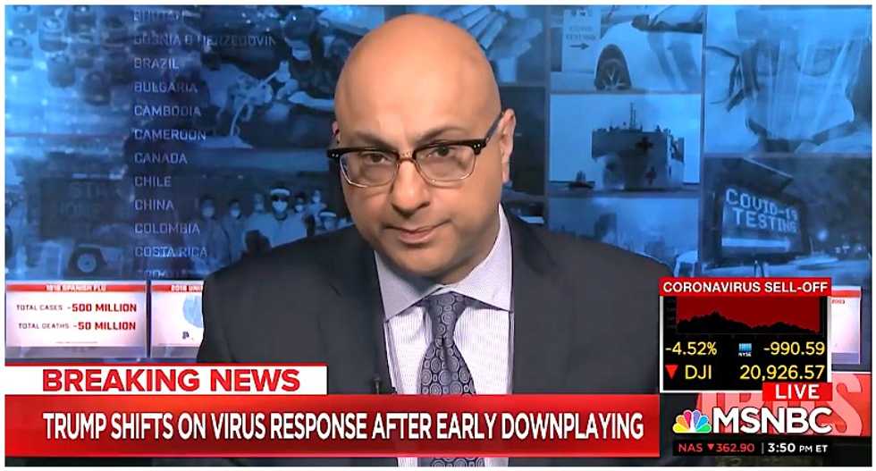 MSNBC’s Ali Velshi destroys Trump’s claim he was being pressured to ‘ride out’ the coronavirus outbreak