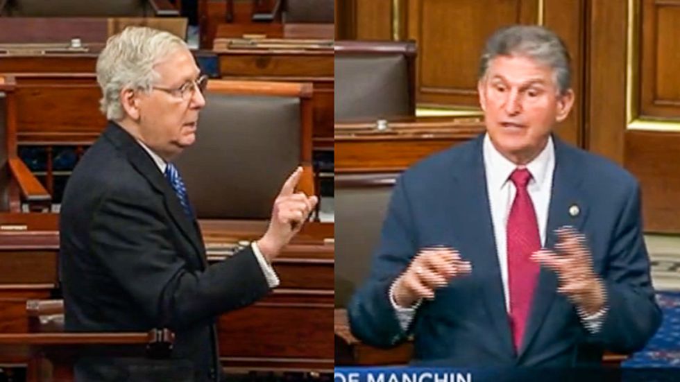 Manchin erupts into shouting match with McConnell: You're 'more concerned about the health of Wall Street'
