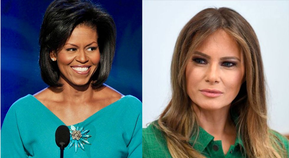 Vogue editor Anna Wintour refuses to talk about Melania Trump so she can lavish praise on Michelle Obama