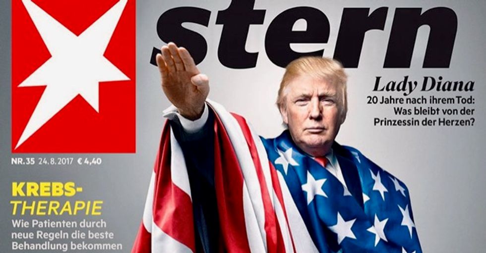 Why this 2017 German magazine’s cover painting of Trump as a Nazi is getting so much attention now