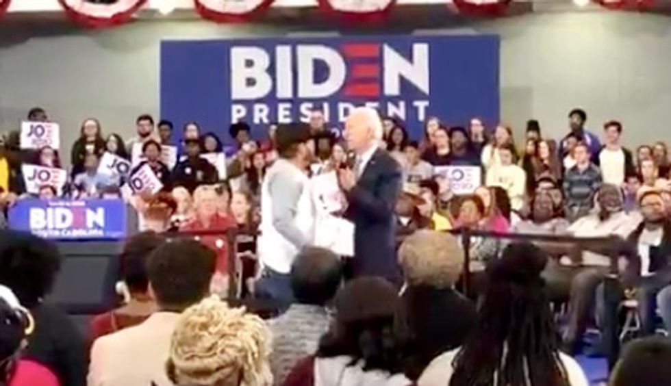 Joe Biden under fire for telling immigrant rights activist demanding end to deportations to 'vote for Trump'