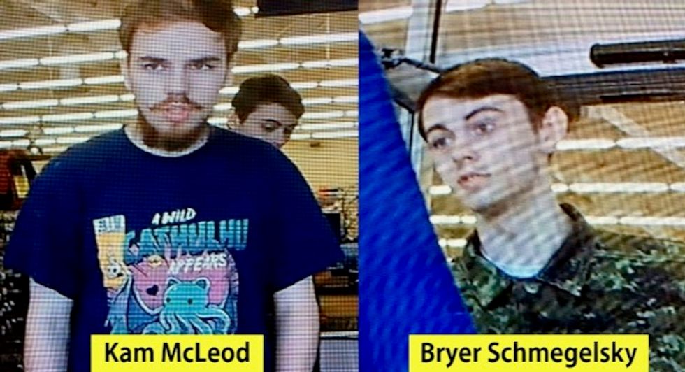 Canadian police deploy dogs, air surveillance in hunt for murder suspects