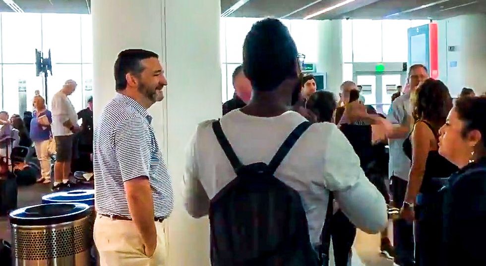 Ted Cruz gets shouted down while waiting at LAX airport: 'Free the children'