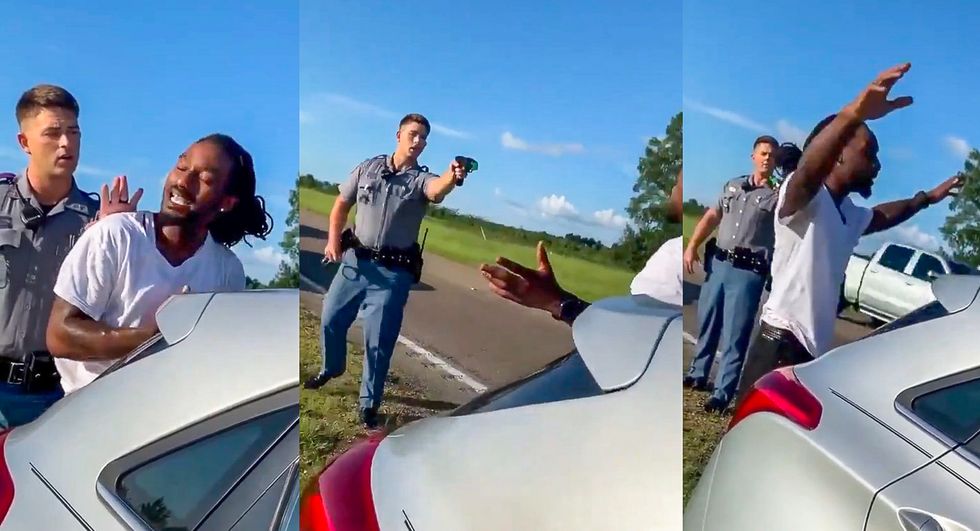 WATCH: Traffic stop turns violent after officer pulls weapon on black man for 'speeding'