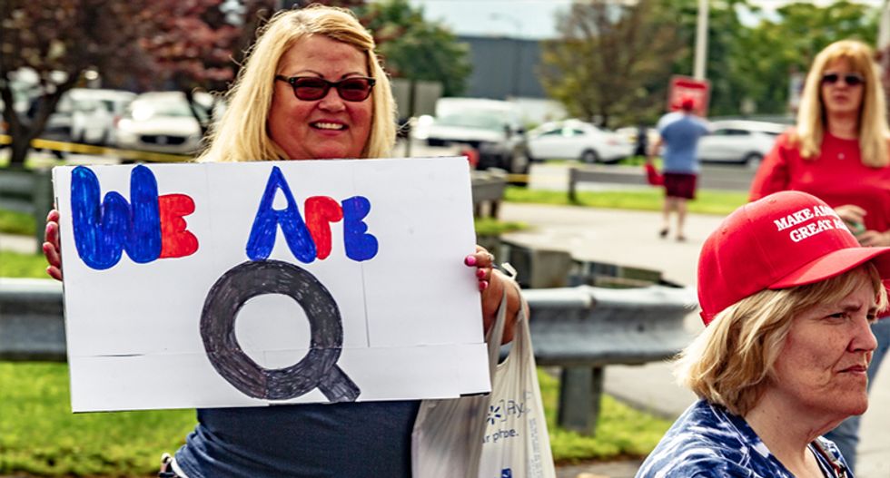 Inventor of anti-Democrat #WalkAway hashtag blurts out QAnon slogan during Trump rally speech
