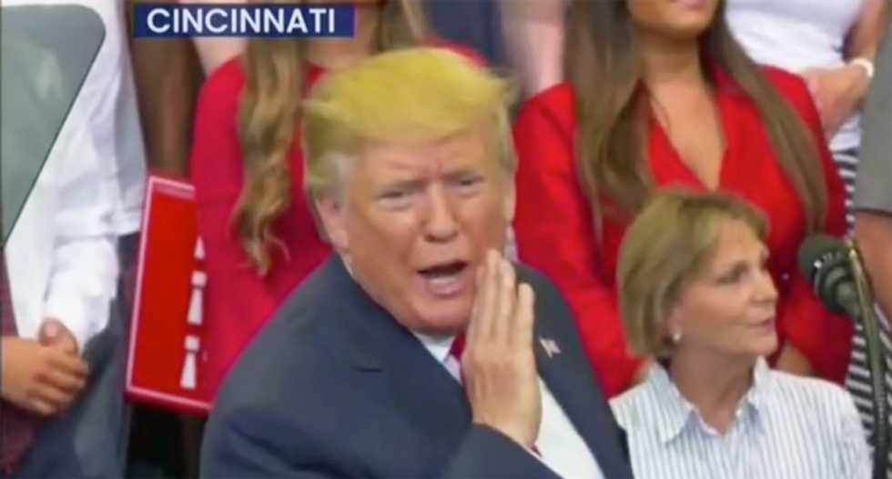 Trump blasts Cincinnati having a ‘Democrat mayor’ after protesters interrupt MAGA rally