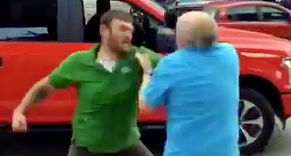 WATCH: Shocking video shows man repeatedly punching a protester at Trump’s Cincinnati rally