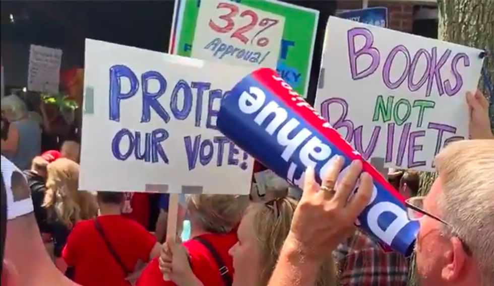 WATCH: McConnell drowned out by 'Moscow Mitch' chant during Kentucky public speaking appearance