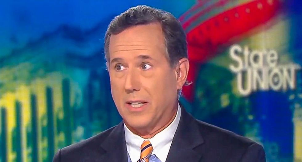 'A face made for slapping': Rick Santorum torched after 'spontaneously combusting' in unhinged CNN segment
