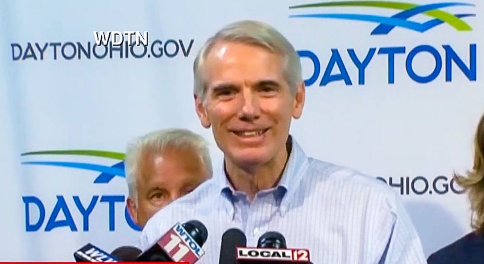 Ohio senator who got $3 million from NRA scrambles to blame 'mental health' at mass shooting presser