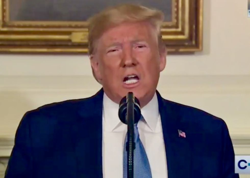 Trump blames video games and ‘mentally-ill monsters’ for mass shootings – but not his own white supremacism