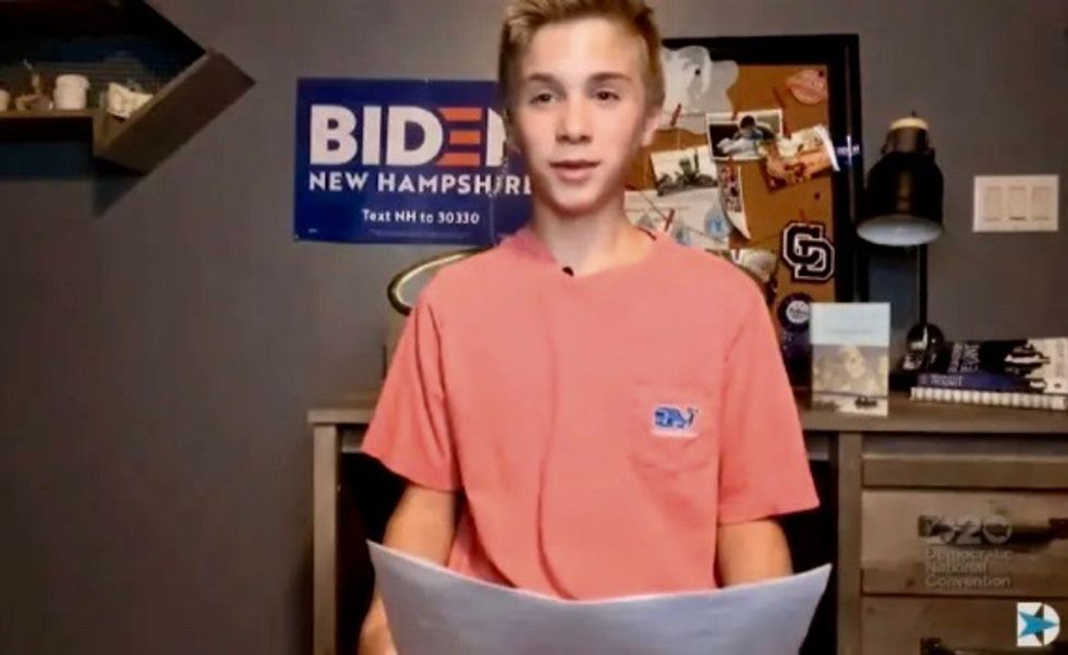 Boy bonds with Biden at Democratic convention over their stutters