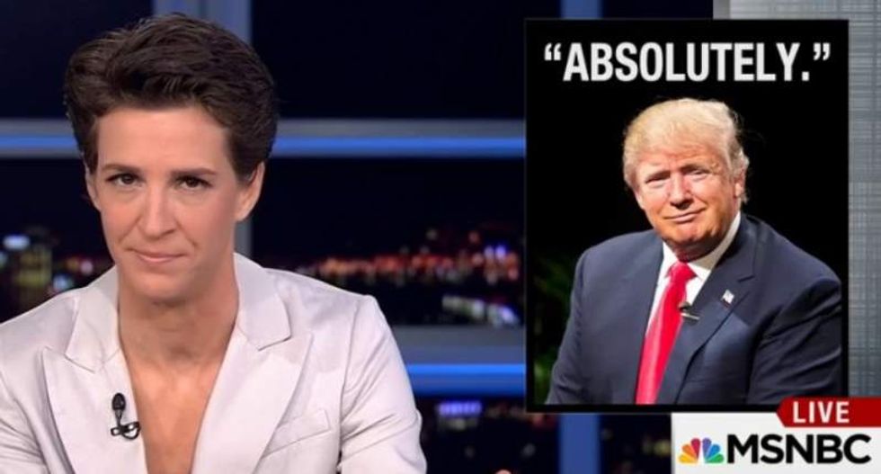 Rachel Maddow slams Trump for blaming Muslim database backlash on the media