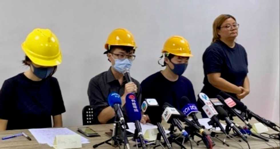 Hong Kong protesters hold rare press conference as China warns not to ‘play with fire’