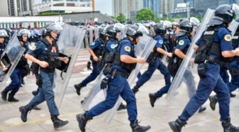 Chinese police drill video raises Hong Kong fears
