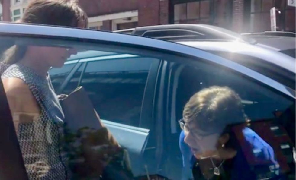 WATCH: Susan Collins drives away as college student tells her 'more kids are going to die' without gun control legislation