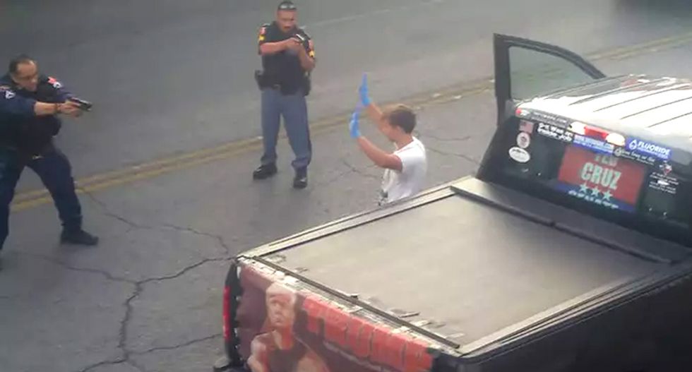 El Paso 'on edge' after armed Trump supporter detained for lurking outside migrant community center
