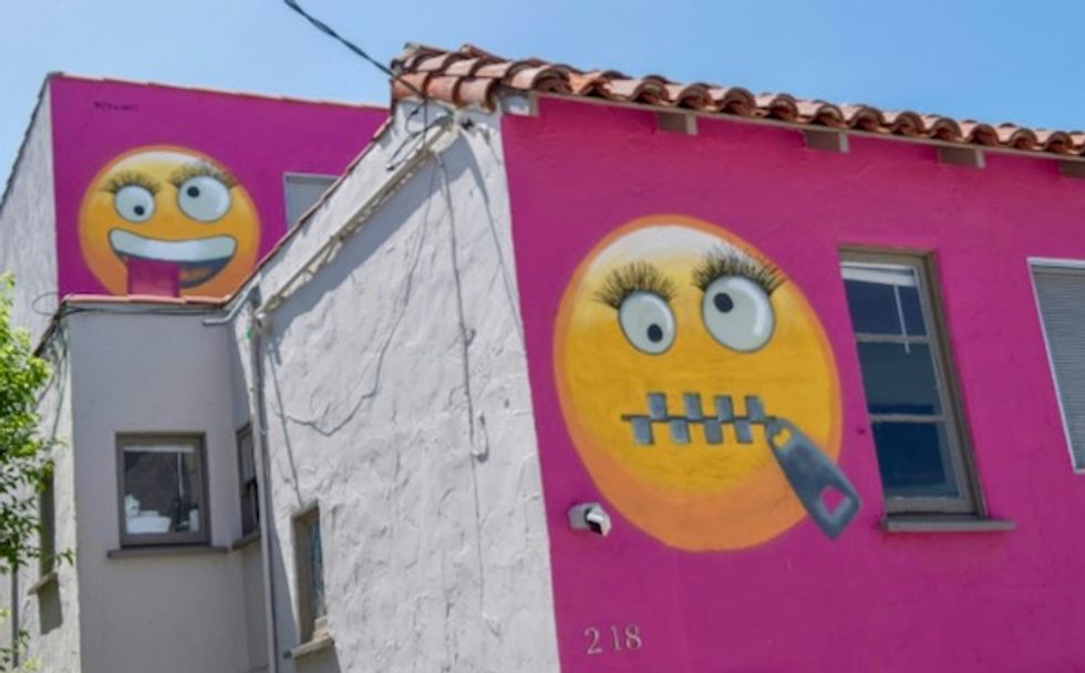 'Emoji' house in LA beach town infuriates feuding neighbors
