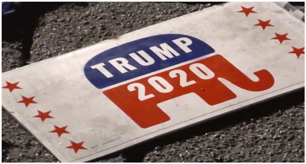 Gunfire erupts as Trump train clashes with protesters in Virginia