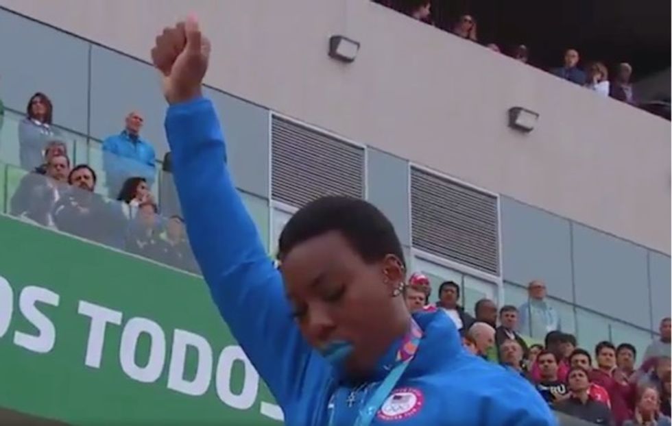 A fist raised and a knee taken: US gold medalists Gwen Berry and Race Imboden protest trump racism and gun violence Epidemic at Pan Am Games