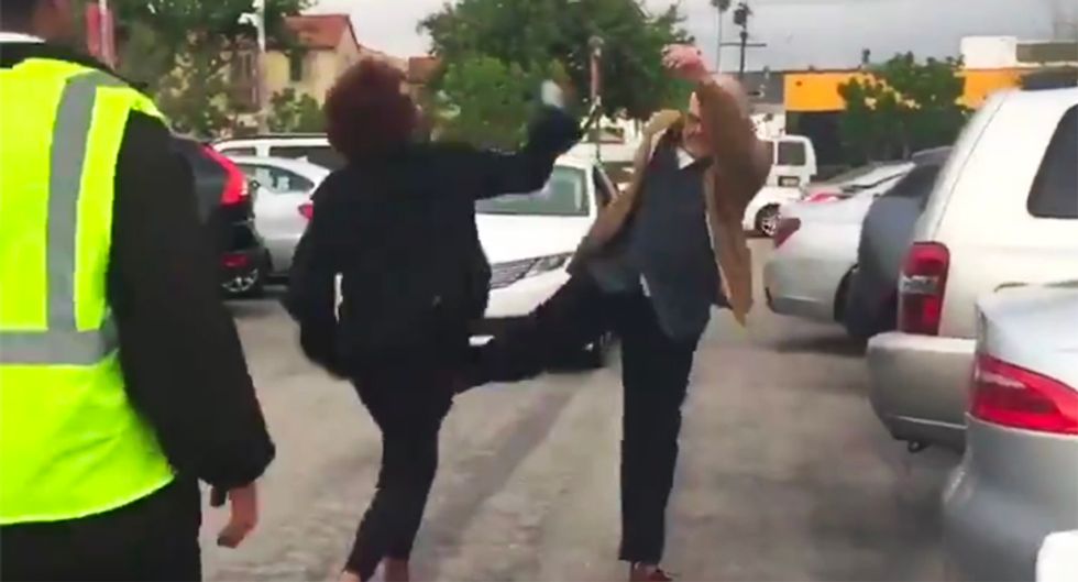 80-year-old LA man arrested for screaming racist attack on black student in school parking lot dispute