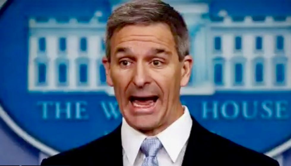 Top Trump official Ken Cuccinelli faces immediate backlash for his ‘absurd’ rewrite of the Statue of Liberty greeting