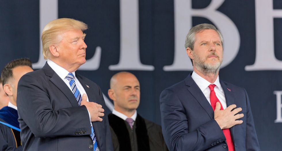 REVEALED: Jerry Falwell's Liberty U is forcing students to become soldiers for Trump