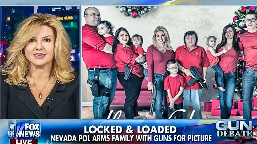 Nevada GOPer: 5-year-old holding gun in Christmas photo learned 'total trigger control' from NRA cartoon