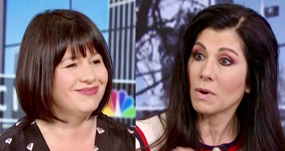 'My eyes cannot roll back far enough in my head': MSNBC panel accuses Sarah Huckabee Sanders of 'playing woman card' to defend 'first female water-boarder'